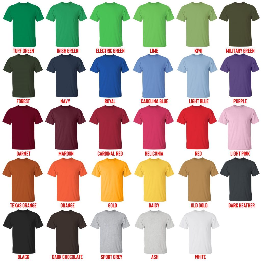 t shirt color chart - Baldurs Gate 3 Merch