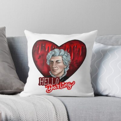 Baldur’S Gate 3 Astarion Hello Darling Throw Pillow Official Baldurs Gate 3 Merch